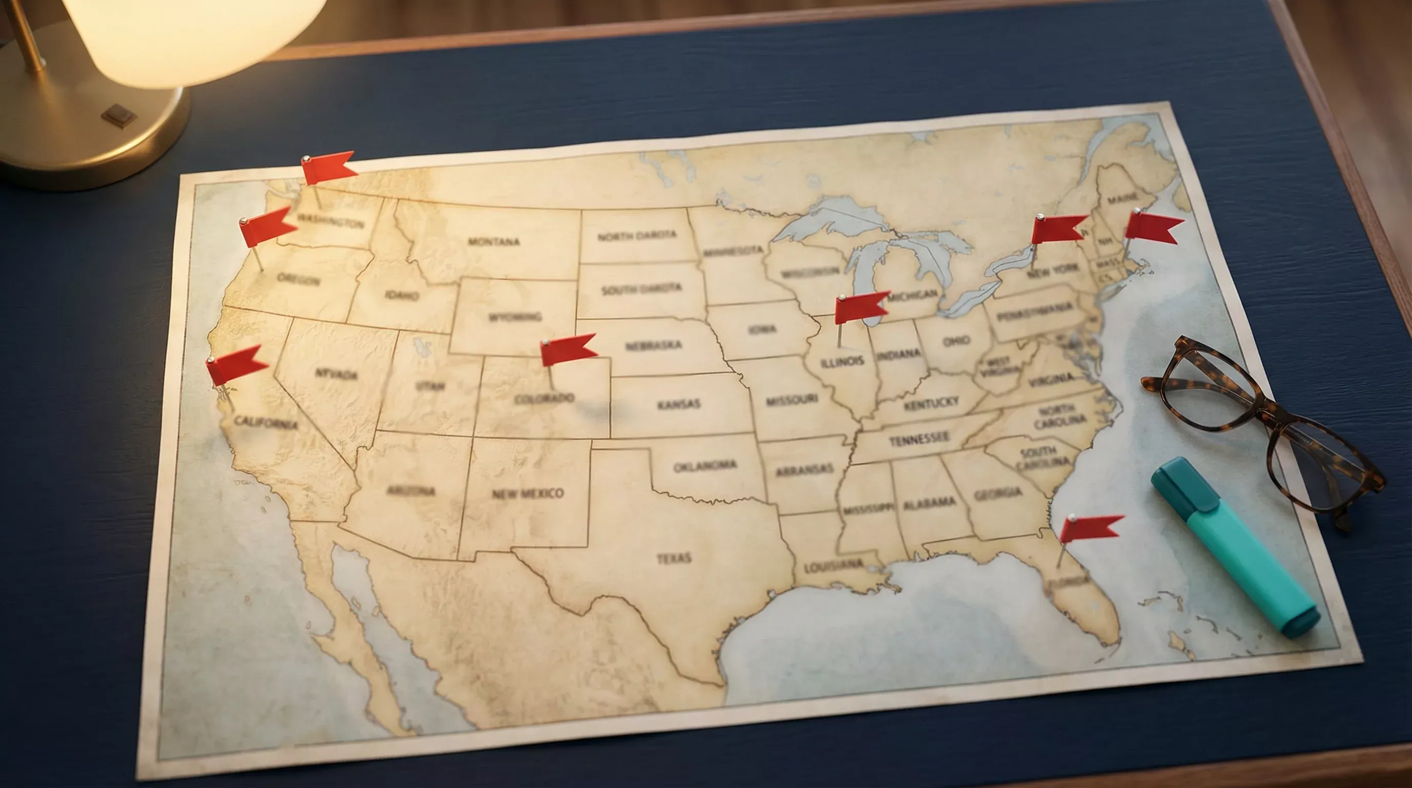 Sweepstakes casino legal states map 2026 showing bans in California, New York, and six other states